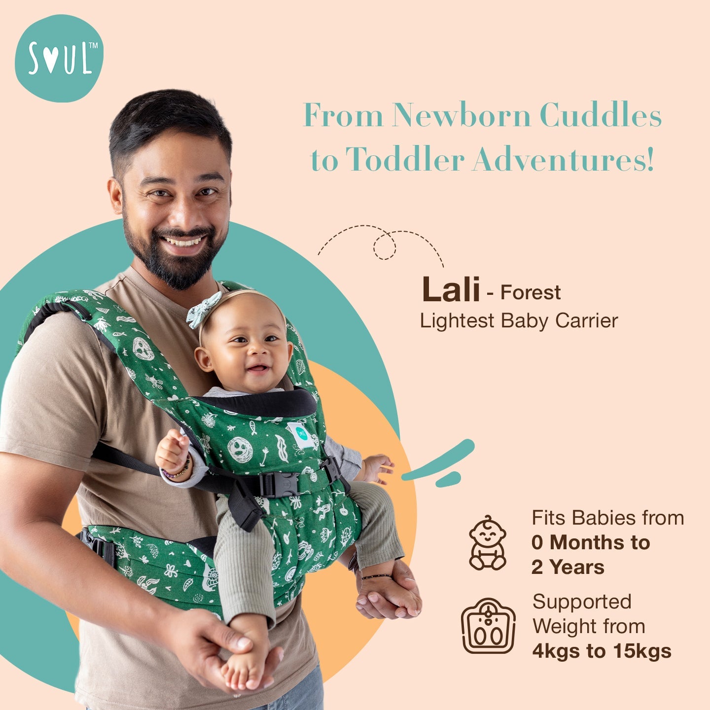 Soul Slings Lali: Cotton Baby Carrier - Frost Baby Carrier