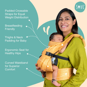 Soul Slings Lali: Cotton Baby Carrier - Linen Sunny Baby Carrier