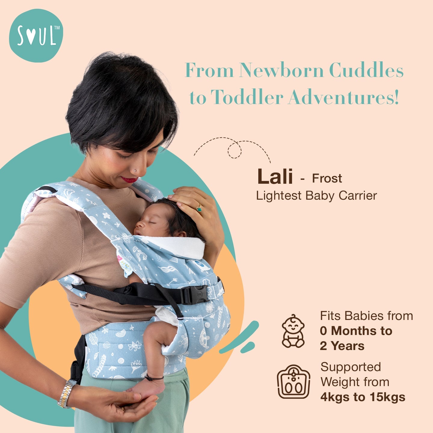 Soul Slings Lali: Cotton Baby Carrier - Linen Sunny Baby Carrier