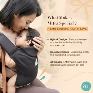 Soulslings Mitra Baby Carrier - Black Baby Carriers
