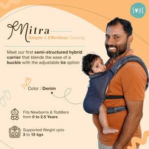 Soulslings Mitra Baby Carrier - Denim Baby Carriers