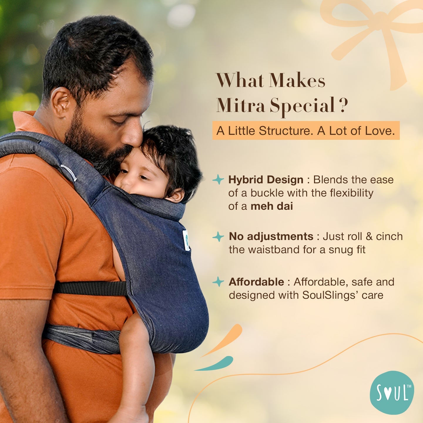 Soulslings Mitra Baby Carrier - Black Baby Carriers