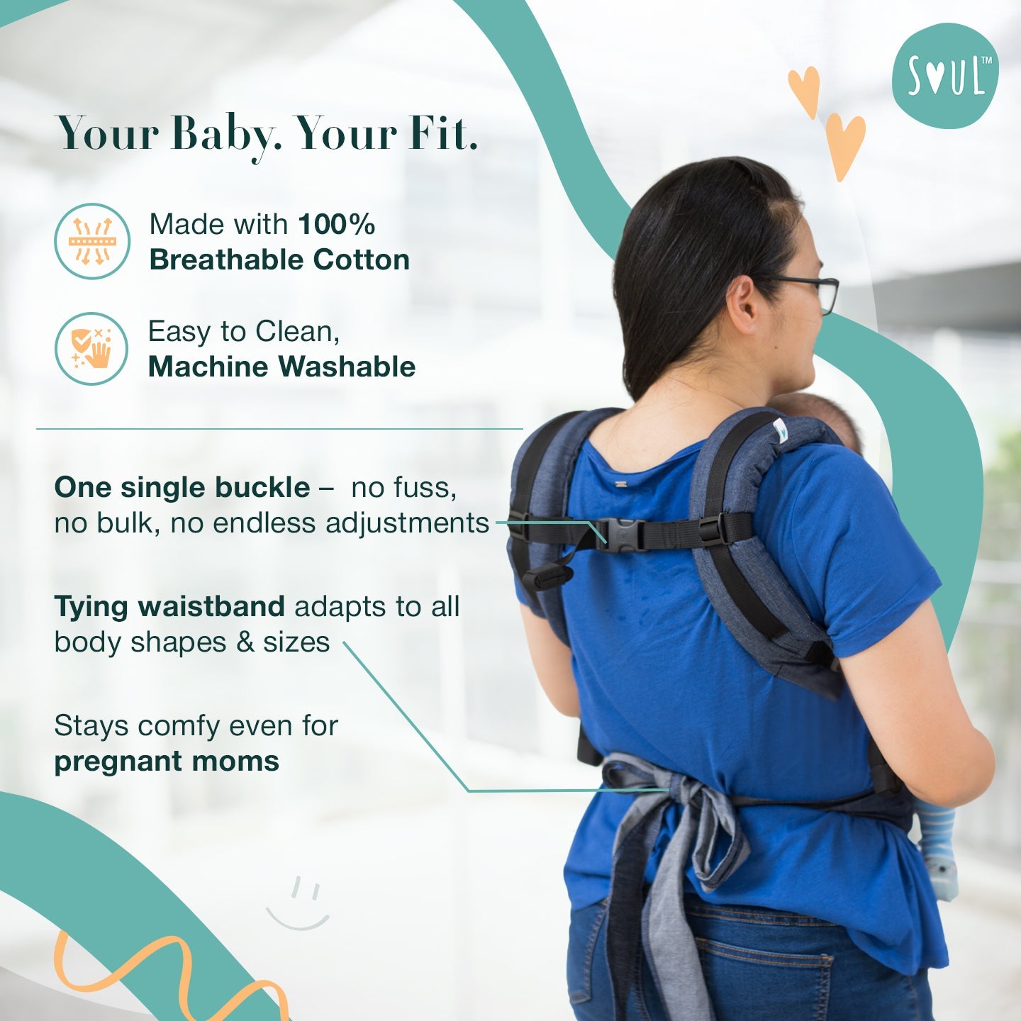 Soulslings Mitra Baby Carrier - Black Baby Carriers