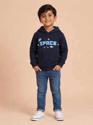Space Invader Hooded Sweatshirt - 0-6 Months Kids Winter Hoodies