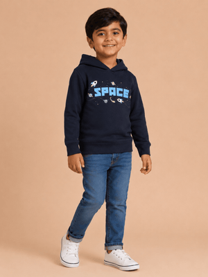 Space Invader Hooded Sweatshirt - 0-6 Months Kids Winter Hoodies