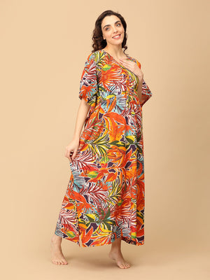 Spectrum of Dreams Maternity and Nursing Kaftan Nighty - NW - SK - SOPD - S