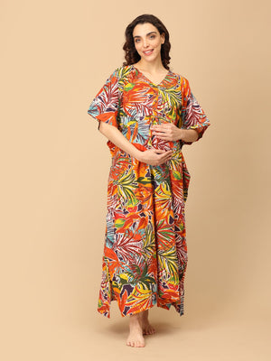 Spectrum of Dreams Maternity and Nursing Kaftan Nighty - NW - SK - SOPD - S