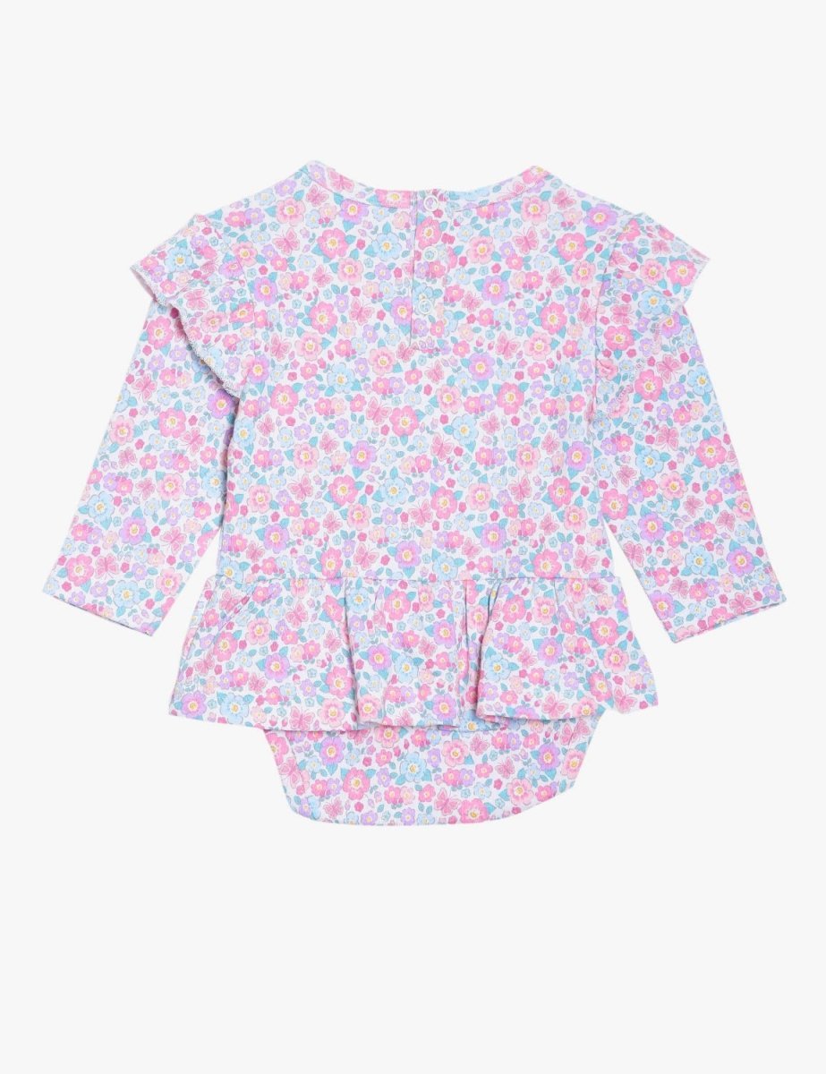 Spring Blooms Girls Skirted Onesie - ONC-PB-SPRBL-0-3