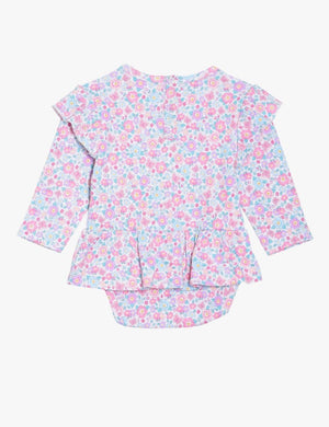 Spring Blooms Girls Skirted Onesie - ONC-PB-SPRBL-0-3