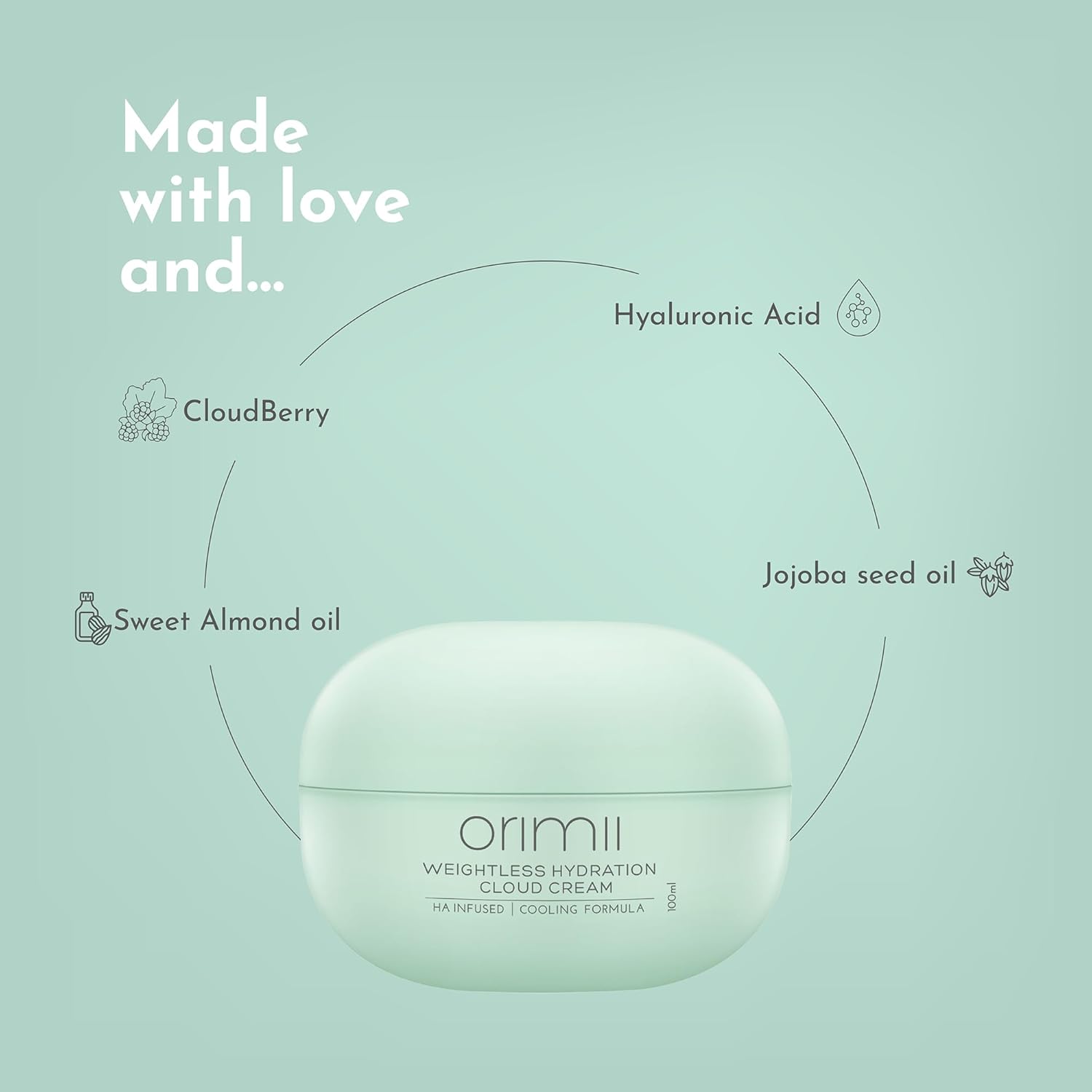 Orimii Ultra Light Hydration Cloud Cream for Moisturizing Face & Body - Pregnancy Safe