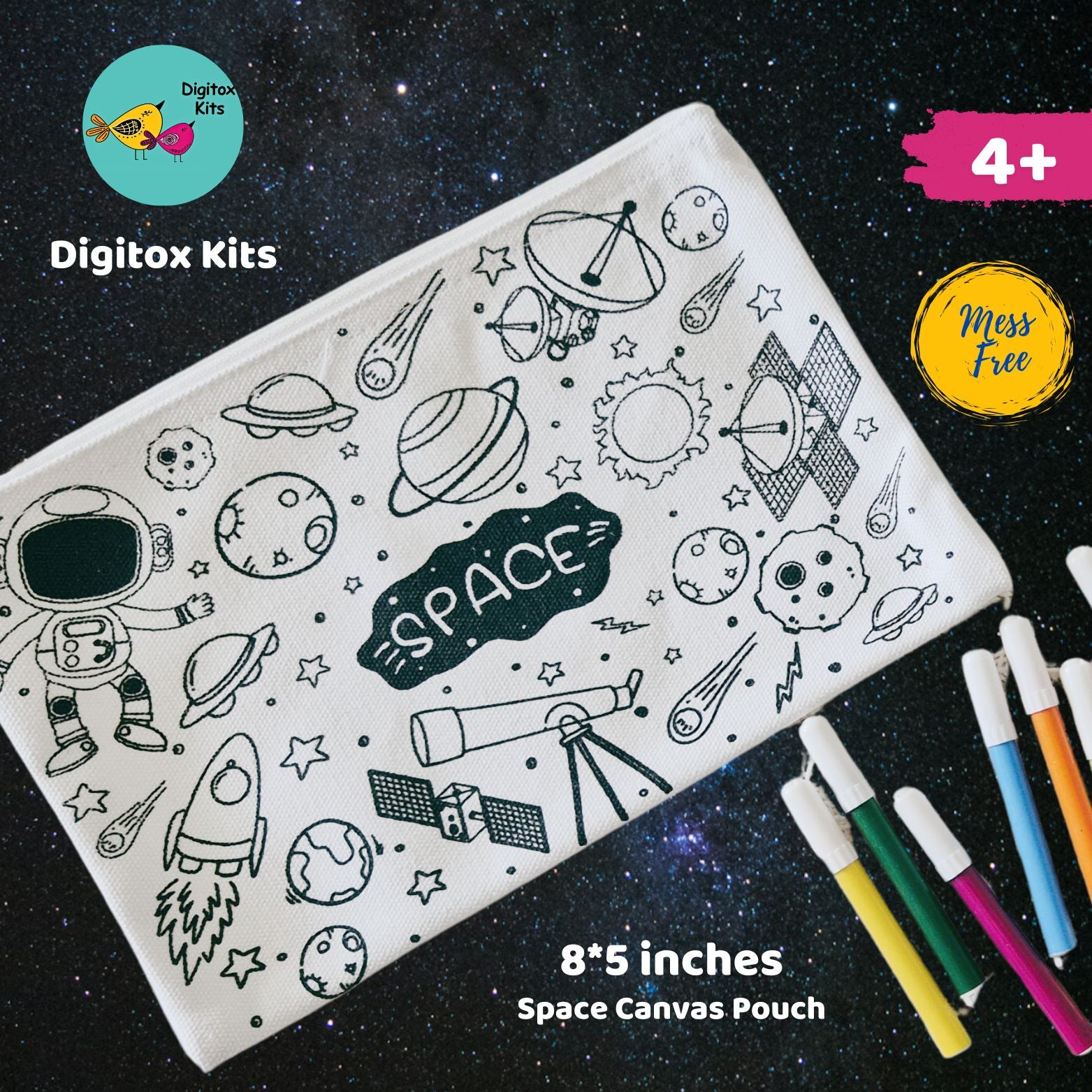 Digitox Kit Space Theme Canvas Pouch