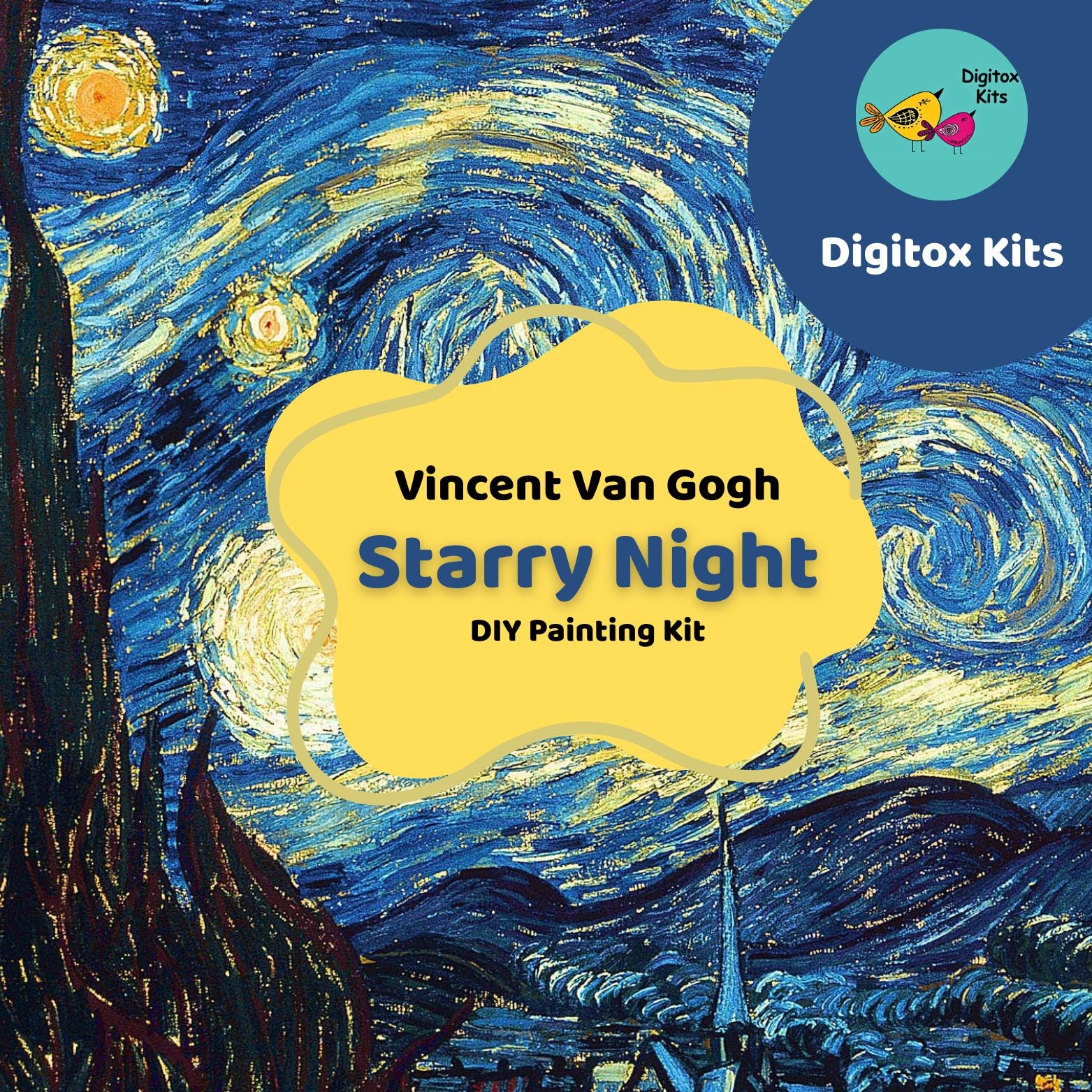 Digitox Kits Vincent Van Gogh Starry Night Canvas Painting