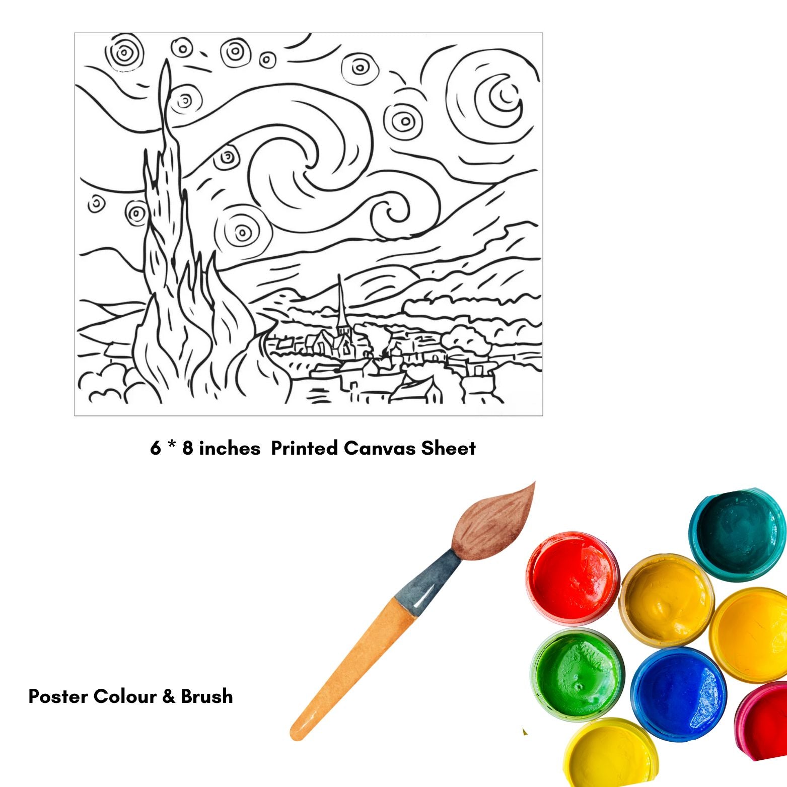 Digitox Kits Vincent Van Gogh Starry Night Canvas Painting
