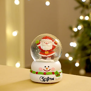 Standing Santa colorful LED Dome on Snowman Base, Christmas Table Décor & Gift option - Christmas