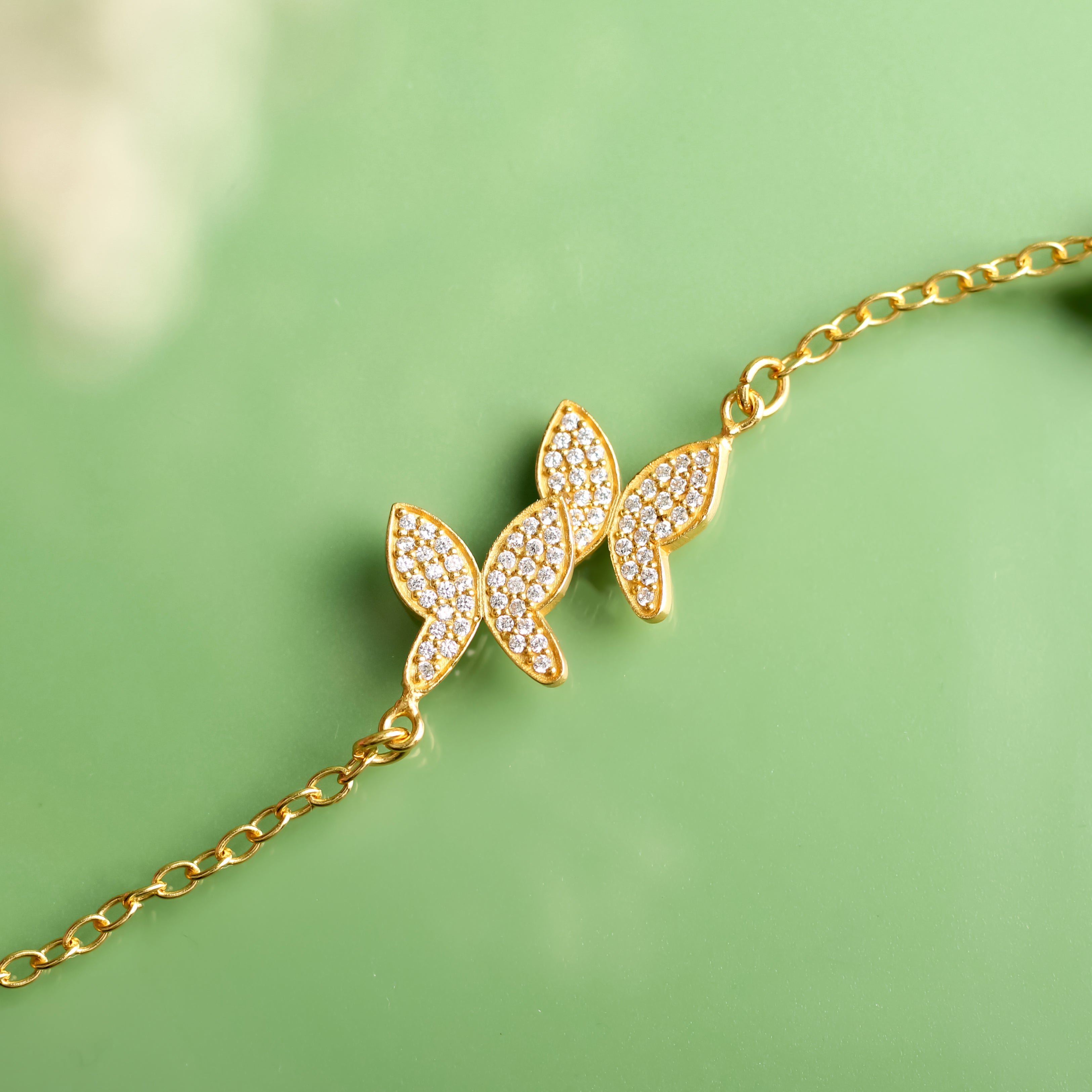 Elegante Kids Butterfly CZ Bracelet