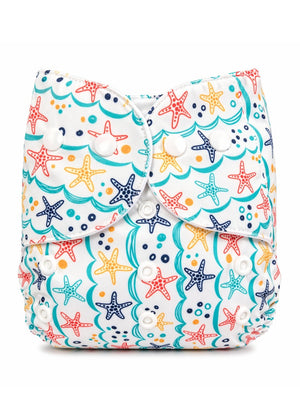 Starfish Print - Re - Usable Cloth Diaper - 3months - 3years Reusable Cloth Diaper
