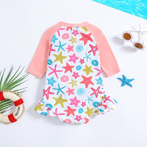Starfish Splash Girls Swimsuit - 2 - 4 Years Kids Swimwear