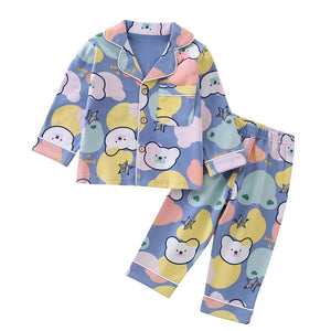 Starry Bear Outline print soft Cotton Kids Nightsuit - 3 - 4 Years Nightsuits