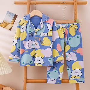 Starry Bear Outline print soft Cotton Kids Nightsuit - 3 - 4 Years Nightsuits