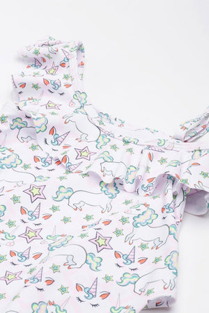 Starry Unicorn Dreams Girls Swimsuit - KSW-SG-STUN-2-4
