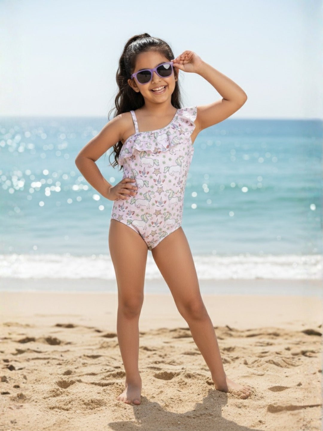 Starry Unicorn Dreams Girls Swimsuit - 2 - 4 Years Kids Swimwear
