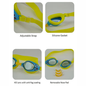 Starry Yellow Anti Fog UV Protection Leakproof Design Swim Goggles for Kids, 3yrs - 8yrs - 3 - 8 years Swim