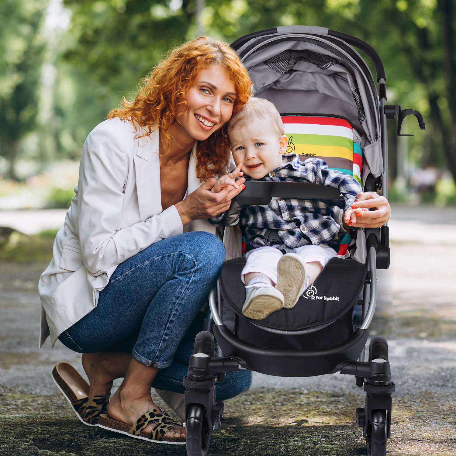 R for Rabbit Chocolate Ride Baby Strollers- Black Grey