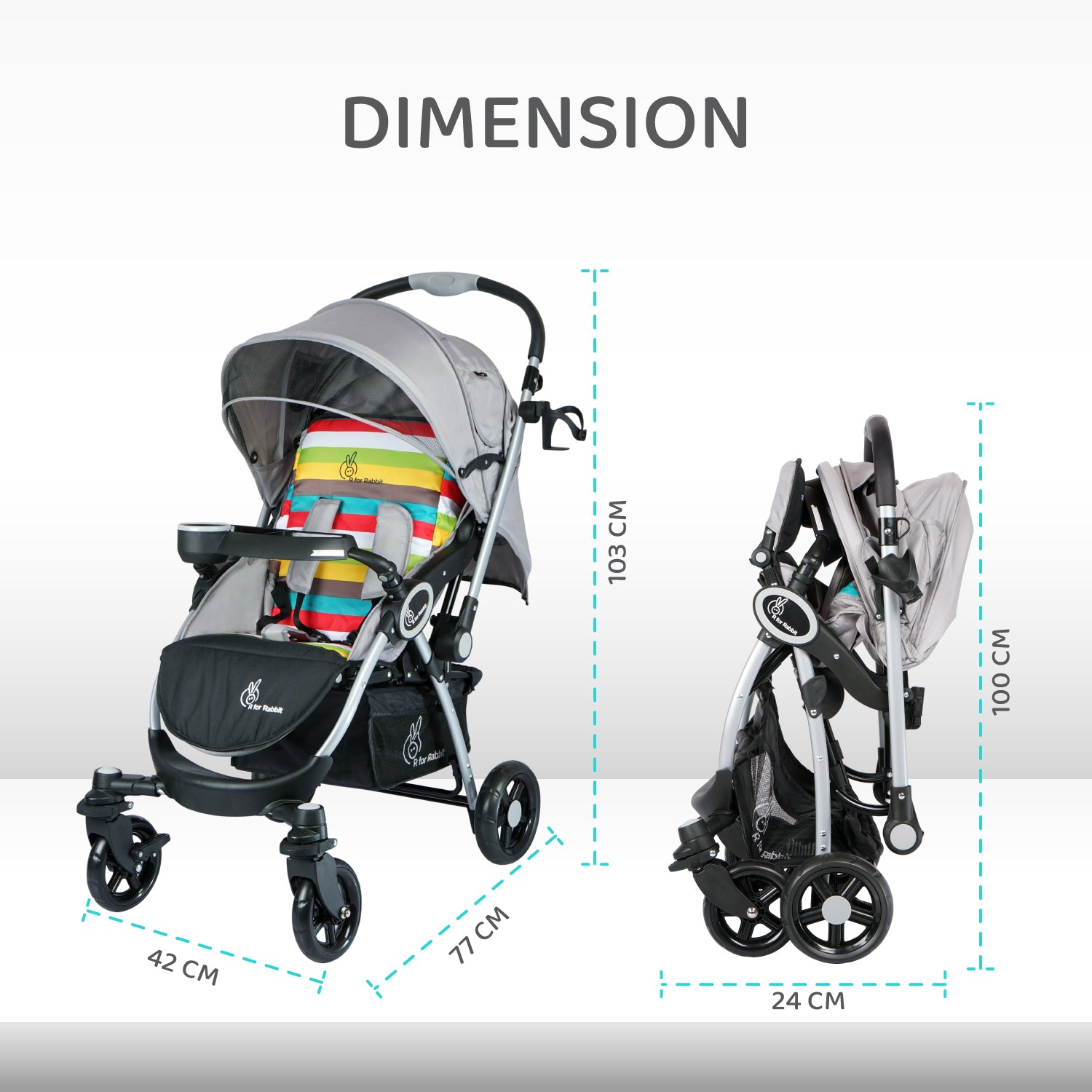 R For Rabbit Chocolate Ride Baby Strollers- Multicolor