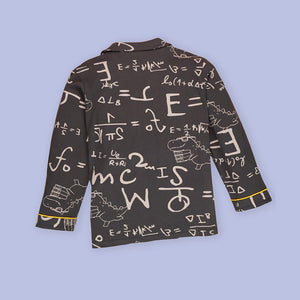 Steel Grey Alphabets soft Cotton Kids Nightsuit - 5 - 6 Years Nightsuits