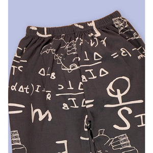 Steel Grey Alphabets soft Cotton Kids Nightsuit - 5 - 6 Years Nightsuits