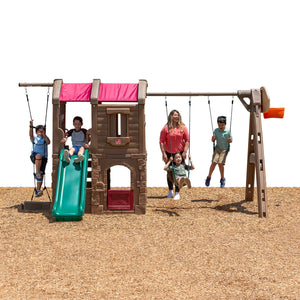 Step2 Adventure Lodge Play Center | Kids Climber Playset - Baby Swings