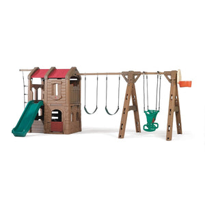 Step2 Adventure Lodge Play Center With Glider | Climber Playset - Baby Swings