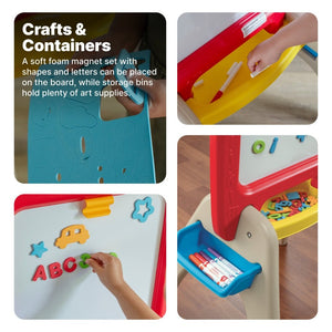 Step2 All Around Easel For Two Red | Kids Art Desk & Easel - Art Desk & Easel