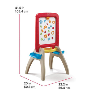 Step2 All Around Easel For Two Red | Kids Art Desk & Easel - Art Desk & Easel