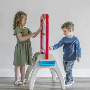 Step2 All Around Easel For Two Red | Kids Art Desk & Easel - Art Desk & Easel