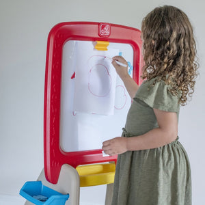 Step2 All Around Easel For Two Red | Kids Art Desk & Easel - Art Desk & Easel