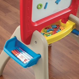 Step2 All Around Easel For Two Red | Kids Art Desk & Easel - Art Desk & Easel