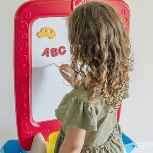 Step2 All Around Easel For Two Red | Kids Art Desk & Easel - Art Desk & Easel