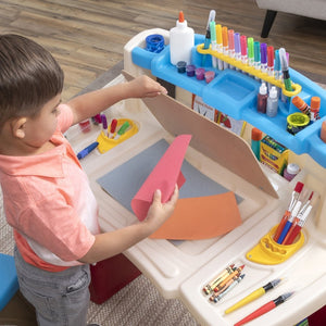 Step2 Deluxe Art Master Desk | Kids Art Desk & Easel - Art Desk & Easel