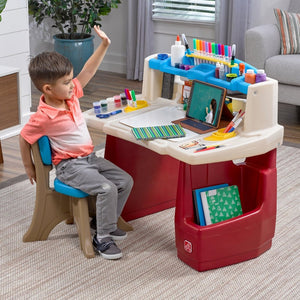 Step2 Deluxe Art Master Desk | Kids Art Desk & Easel - Art Desk & Easel