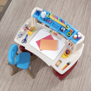 Step2 Deluxe Art Master Desk | Kids Art Desk & Easel - Art Desk & Easel