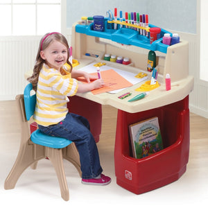 Step2 Deluxe Art Master Desk | Kids Art Desk & Easel - Art Desk & Easel