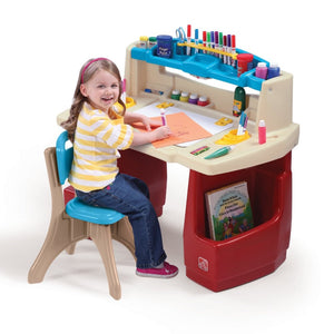 Step2 Deluxe Art Master Desk | Kids Art Desk & Easel - Art Desk & Easel