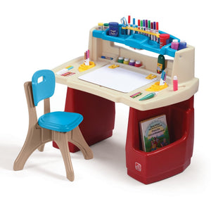 Step2 Deluxe Art Master Desk | Kids Art Desk & Easel - Art Desk & Easel