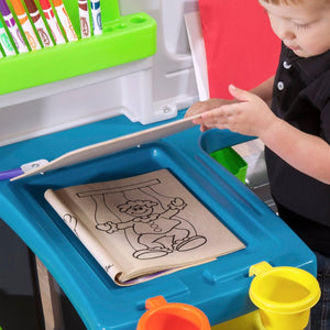 Step2 Great Creations Art Center | Kids Art Desk & Easel - Art Desk & Easel