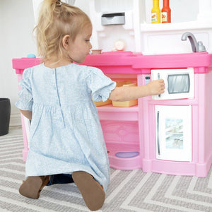 Step2 Kids Play Kitchen | Sink, Coffee Station & Lights - Roleplay/Pretend Play, Play Kitchen