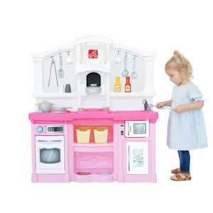 Step2 Kids Play Kitchen | Sink, Coffee Station & Lights - Roleplay/Pretend Play, Play Kitchen