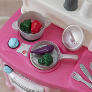 Step2 Kids Play Kitchen | Sink, Coffee Station & Lights - Roleplay/Pretend Play, Play Kitchen