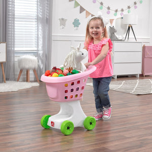 Step2 Little Helper’s Shopping Cart (Pink) | Kids Shopping Cart - Roleplay/Pretend Play