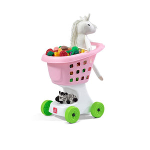 Step2 Little Helper’s Shopping Cart (Pink) | Kids Shopping Cart - Roleplay/Pretend Play
